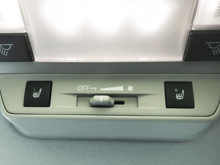 Rear seat heater,ceiling circulator